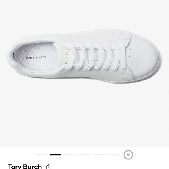 Tory Burch Howell Court Titanium white on white. New no box - Picture 4 of 7